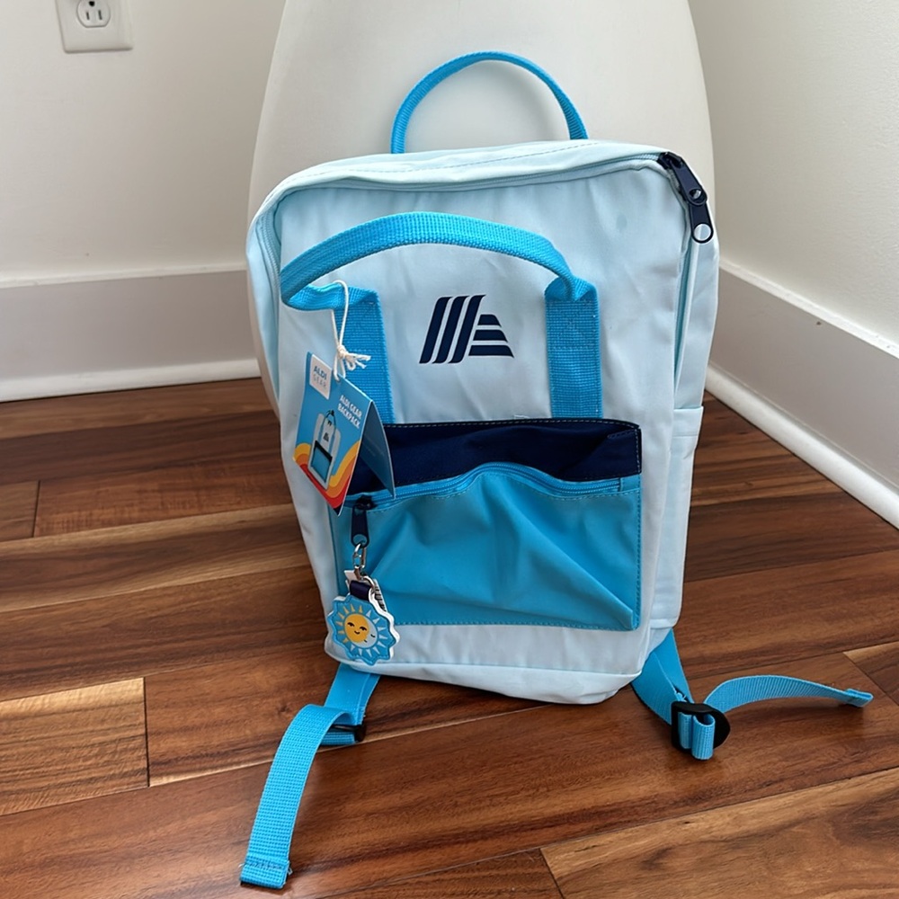 ALDI GEAR LIGHT BLUE BACKPACK NWT PLUS COIN HOLDER NWT